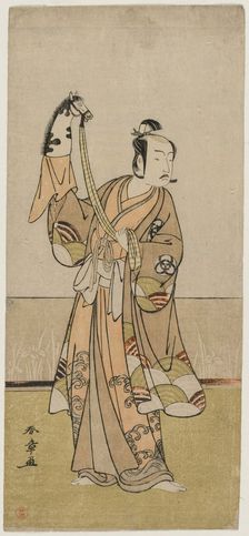 Bando Hikosaburo III Holding a Hand Pupper, mid 1770s. Creator: Katsukawa Shunsho (Japanese, 1726-1792)