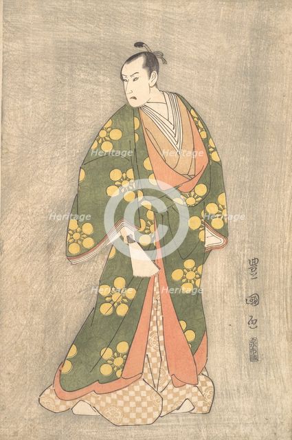 Bando Hikosaburo III in the Role of Sugawara no Michizane, ca. 1796. Creator: Utagawa Toyokuni I.