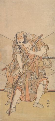 Bando Mitsugoro I in the Role of Asahina no Saburo, Drama "Sono Kyodai Fuji no Sugatami", 1776. Creator: Katsukawa Shunko