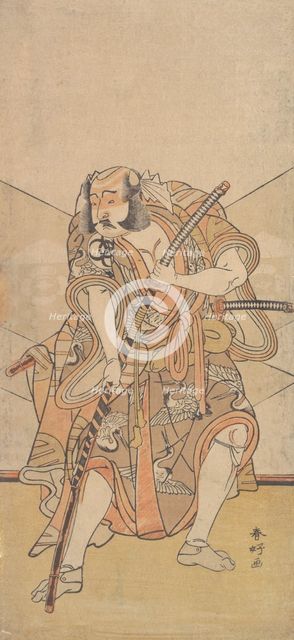 Bando Mitsugoro I in the Role of Asahina no Saburo, Drama "Sono Kyodai Fuji no Sugatami", 1776. Creator: Katsukawa Shunko.