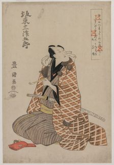 Bando Mitsugoro IV in a Travelling Robe, early 1800s. Creator: Utagawa Toyokuni (Japanese, 1769-1825)