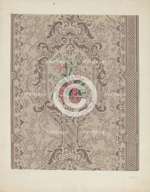 Bandbox (Wall Paper), c. 1939. Creator: Gilbert Sackerman.