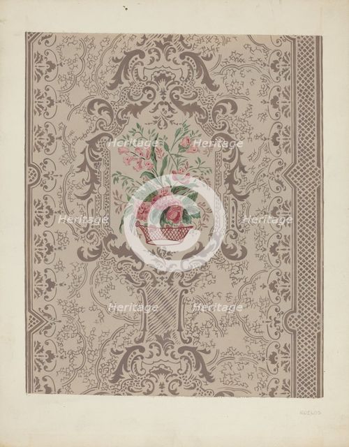 Bandbox (Wall Paper), c. 1939. Creator: Gilbert Sackerman.