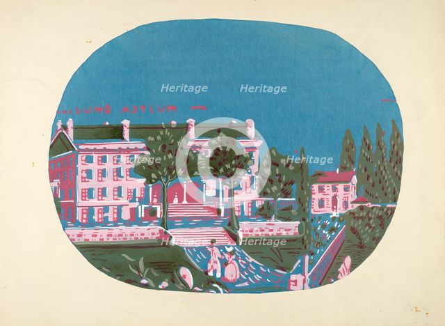 Bandbox Design (Deaf and Dumb Asylum), c. 1939. Creator: Martin Partyka.