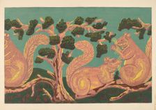 Bandbox Design - Squirrels, c. 1938. Creator: Isabella Ruth Doerfler