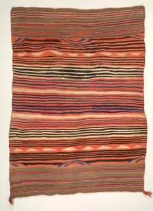 Banded Wearing Blanket (diyugi), c. 1880-1890. Creator: Unknown