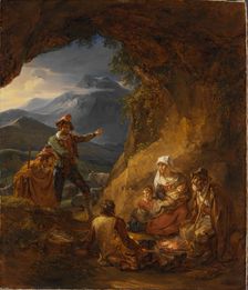 Bandits Entering a Shepherd's Dwelling, 1823. Creator: Alexander Lauréus