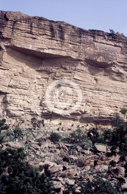 Bandiagara Escarpment, Pays Dogon, Mali, 1990. Creator: Amanda Waite.