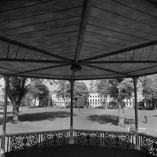 Bandstand in Montpellier Gardens, Cheltenham, Gloucestershire, 1971. Artist: John Gay