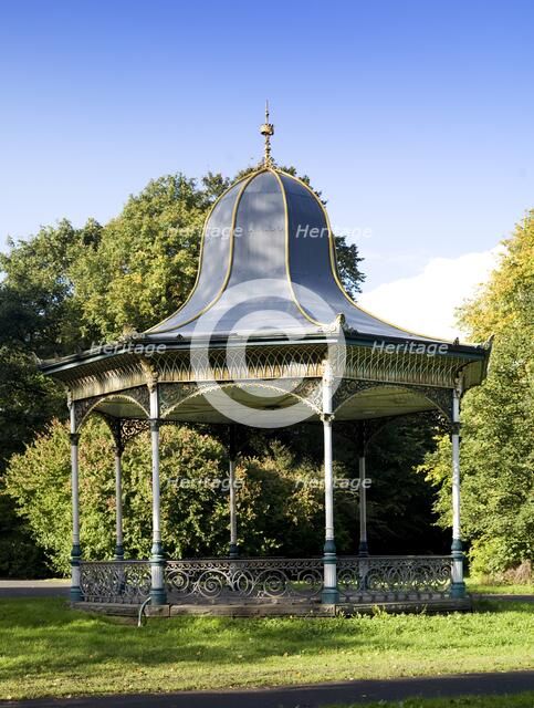 .Bandstand in Leazes Park or Exhibition Park, Newcastle upon Tyne, 2008. Artist: James O Davies.