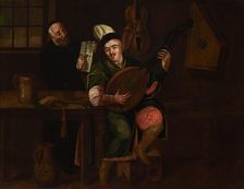 Bandura Player with a Jew, c1800. Creator: Michal Stachowicz