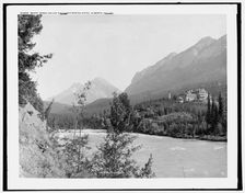 Banff, Spray Valley and Banff Springs Hotel, Alberta, Canada, c1902. Creator: Unknown