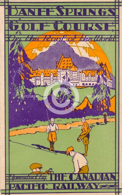 'Banff Springs Golf Course, scorecard', c1925. Artist: Unknown.