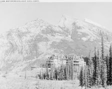 Banff Springs Hotel and Mt. Rundle, Alberta, between 1900 and 1906. Creator: Unknown