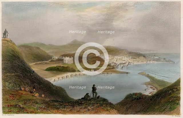 Banff, (View from East Bank of River), c1840. Creator: William Henry Bartlett.