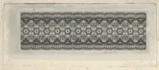 Banknote motif: band of lace-like lathe work ornament, ca. 1824-42. Creator: Durand, Perkins & Co