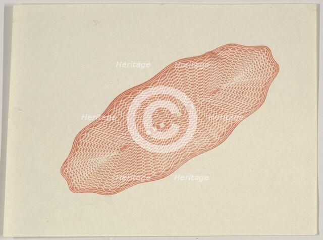 Banknote motif: lathe work ornament resembling a long flat woven basket, ca. 1824-42. Creator: Durand, Perkins & Co.
