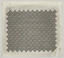 Banknote motif: panel of lathe work ornament composed of tiny 2s each set in a diam..., ca. 1824-42. Creator: Durand, Perkins & Co