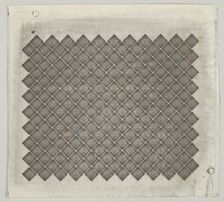 Banknote motif: panel of lathe work ornament composed of tiny 2s each set in a diam..., ca. 1824-42. Creator: Durand, Perkins & Co