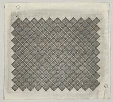 Banknote motif: panel of lathe work ornament composed of tiny 2s each set in a diam..., ca. 1824-42. Creator: Durand, Perkins & Co