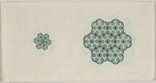 Banknote motif: two six-lobed lathe work ornaments, ca. 1824-42. Creator: Durand, Perkins & Co
