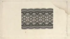 Banknote motifs: band of lace-like lathe work ornament, ca. 1824-42. Creator: Durand, Perkins & Co