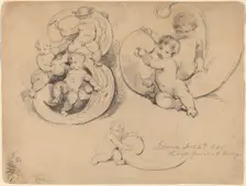 Banknote Studies [recto], 1840. Creator: John William Casilear
