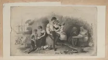 Banknote vignette with figures of different ages, representing the stages of life, ..., ca. 1824-37. Creator: Attributed to Asher Brown Durand