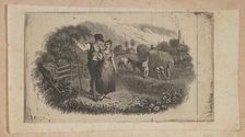 Banknote vignette with haymakers symbolizing rural industry, ca. 1824-37. Creator: Attributed to Asher Brown Durand