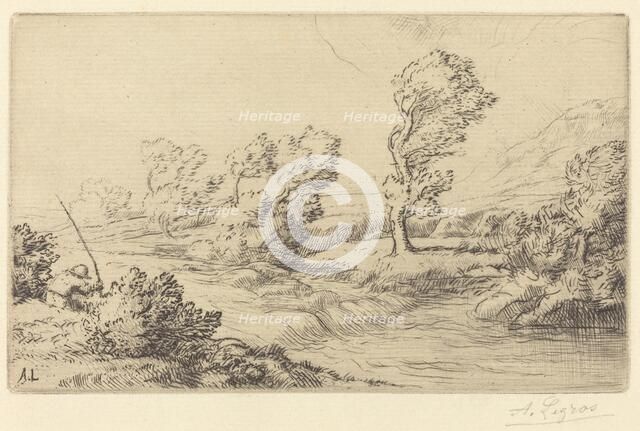 Banks of the Marne (Bord de la Marne). Creator: Alphonse Legros.