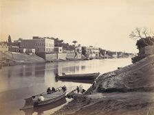 Banks of the Nile at Cairo, ca. 1857, printed 1870s. Creator: Francis Frith
