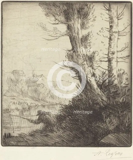 Banks of the Oise (Bord de l'Oise). Creator: Alphonse Legros.