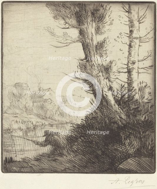 Banks of the Oise (Bord de l'Oise). Creator: Alphonse Legros.