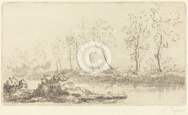 Banks of the Adour (Bord de l'Adour). Creator: Alphonse Legros.