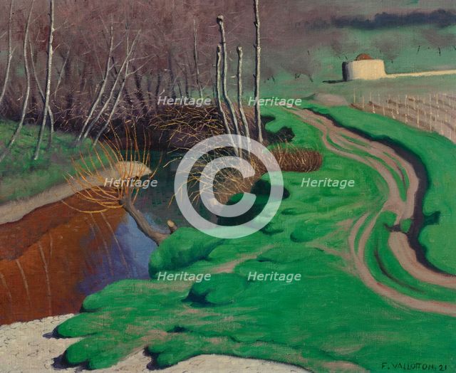 Banks of the Cagne, 1921. Creator: Vallotton, Felix Edouard (1865-1925).