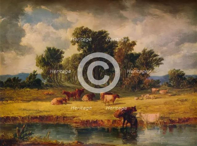 'Banks of the Envy, near Rhuddlan', 1852, (1938). Artist: Alfred Vickers.