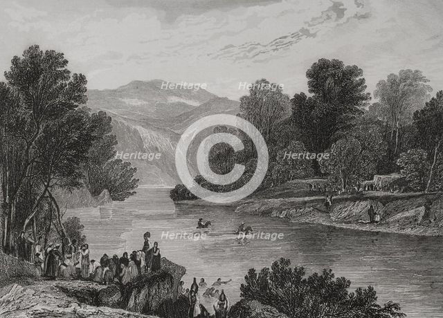 Banks of the Jordan River, 1840. Creator: Aubert.