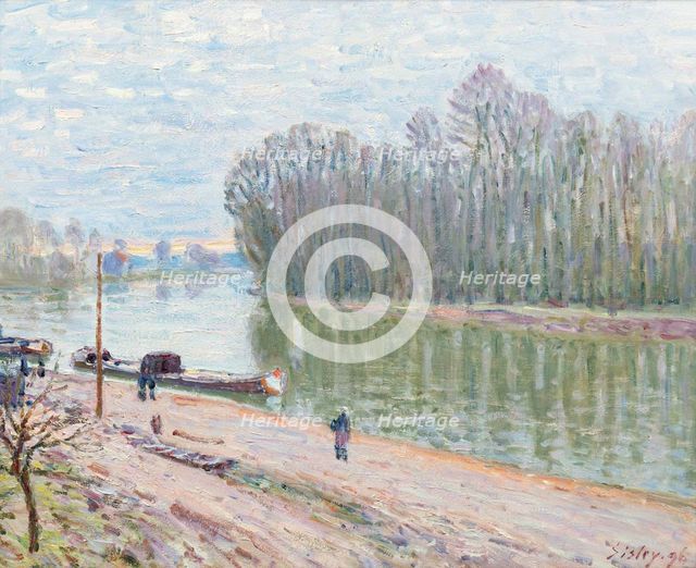 Banks of the Loing, Morning Effect, 1896. Creator: Sisley, Alfred (1839-1899).