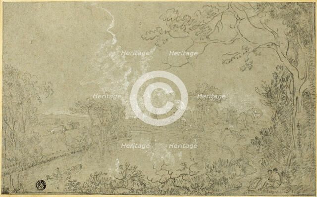 Banks of the River Dee near Eaton Hall, Cheshire, c. 1759. Creator: Richard Wilson.