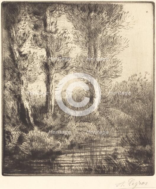 Banks of the Saint-Pre (Rive du Saint-Pre). Creator: Alphonse Legros.