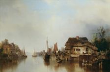 Banks of the Scheldt, 1852. Creator: Ludwig Hermann