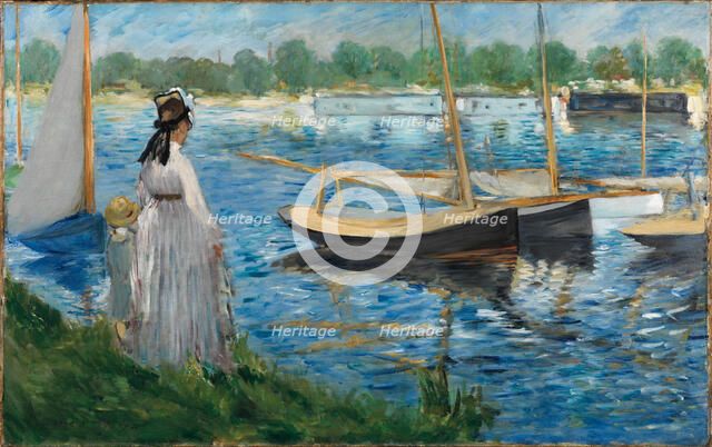 Banks of the Seine at Argenteuil, 1874. Creator: Manet, Édouard (1832-1883).