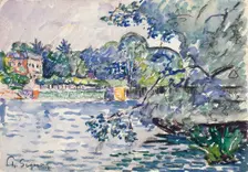 Banks of the Seine c1900. Artist: Paul Signac