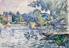 Banks of the Seine c1900. Artist: Paul Signac