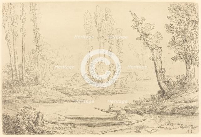 Banks of the Somme near Amiens (Bord de la Somme pres d'Amiens). Creator: Alphonse Legros.