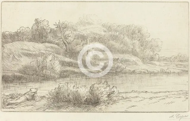 Banks of the Venelle (Bord de la Venelle). Creator: Alphonse Legros.