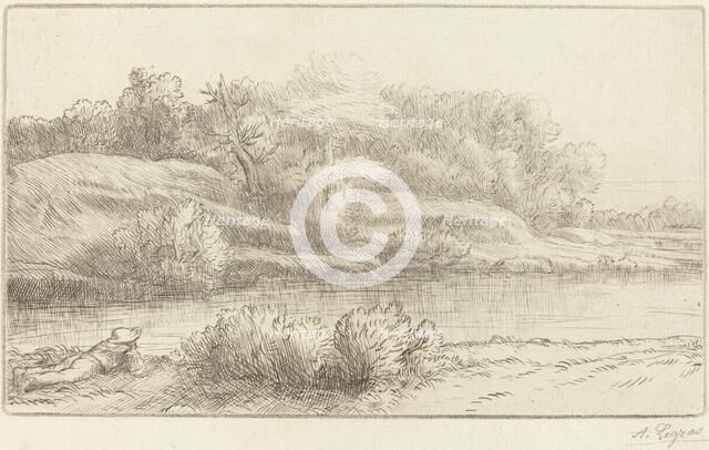Banks of the Venelle (Bord de la Venelle). Creator: Alphonse Legros.