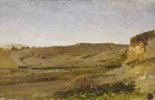Banks of the Vinalopó in Elche, c1861. Creator: Carlos de Haes