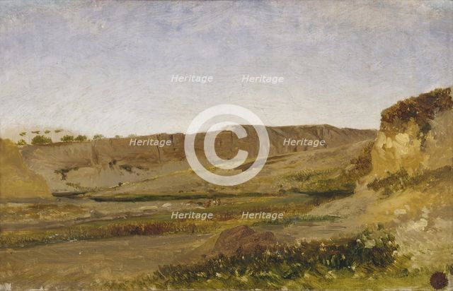 Banks of the Vinalopó in Elche, c1861. Creator: Carlos de Haes.