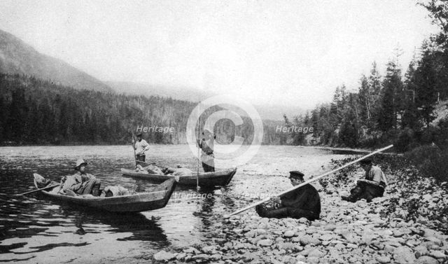 Banks of the Yenisei river, Siberia, USSR, c1923. Artist: D Carruthers